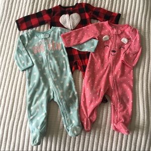 Set of 3 Fleece Onesie
